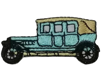 Classic Vintage Car Old Royal Transport Iron On Patch Embroidered Sew On Applique