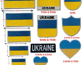 Ukraine National Flag Patch – Multi-Size Embroidered Applique for Clothes & Crafts