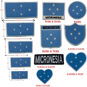 Micronesia Flag Patch – Embroidered Iron On or Sew On Applique Badge for Jackets, Hats, Backpacks