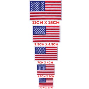 USA Amerika Nationellt Land Olika Storlekar Flagga Stryk-på Broderad Sy-på Patch