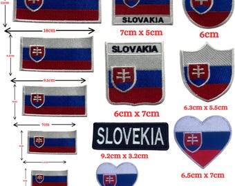 Geborduurde badge vlag Slowakije – appliqué opstrijken of naaien in verschillende maten