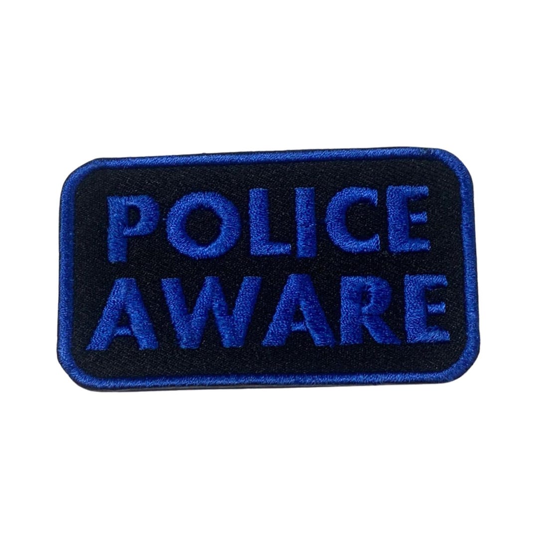 Police Aware Iron on Embroidery Patch Sew on Applique Clothing Jacket ...