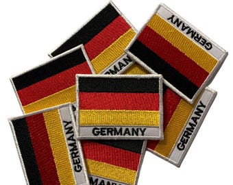 German Flag Patches - Iron-On Or Sew-On Embroidered Badges (New, Unbranded)