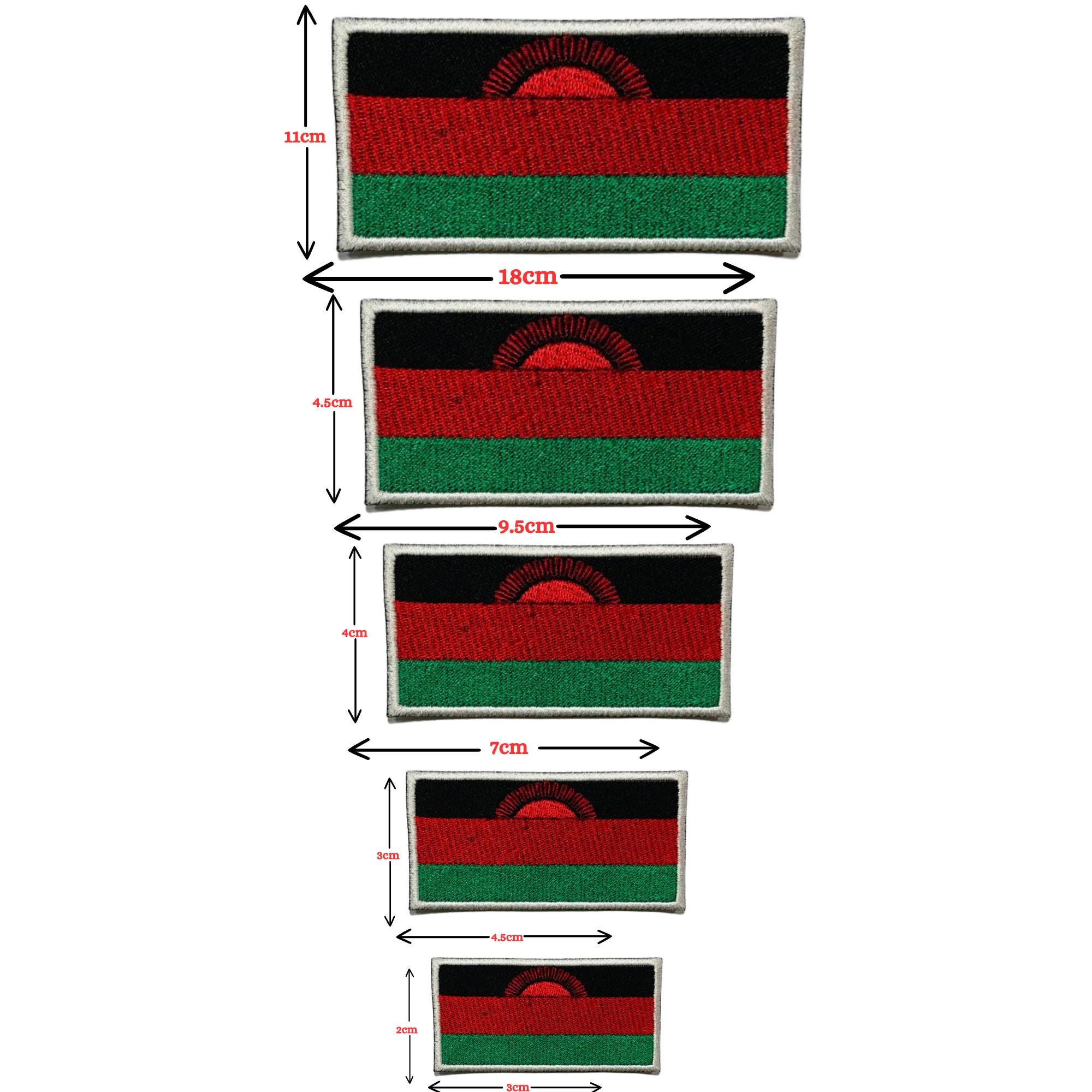 National Embroidered Flag Iron On Patches - Small 20mm X 30mm (Choose Your Country)