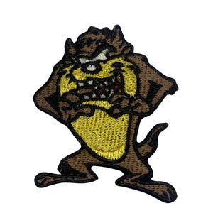 Taz The Tasmanian Devil Patch Iron Sew On Clothes Bag Cartoon Embroidered Badge Applique