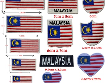Malaysia Flag Patch Iron On Sew On Embroidered Applique Badge National Flag Patch In Multiple Sizes - Australia - Foto 3