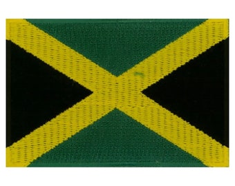 Drapeau de la Jamaïque brodé fer/coudre sur patch jamaïcain Rasta chemise chapeau sac insigne