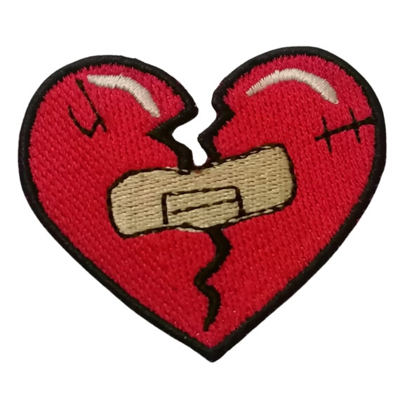 5 Toppe Ricamate A Cuore Rosso Con Scritta Love | Termoadesive Da Stiro | Per Vestiti, Borse E Zaini
