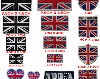 UK Union Jack Nationalflagge Gestickter Aufnäher zum Aufnähen von England Abzeichen