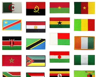 Aziatische internationale landvlag opstrijkbare patch geborduurde appliqué badge