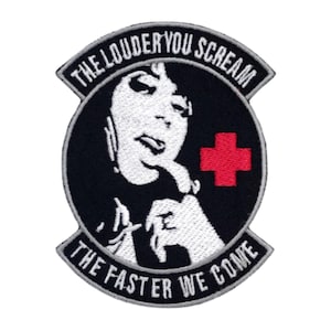 Plus vous criez plus vite Nous venons Repasser écusson brodé Coudre des appliques Vêtements Sac Veste Jean