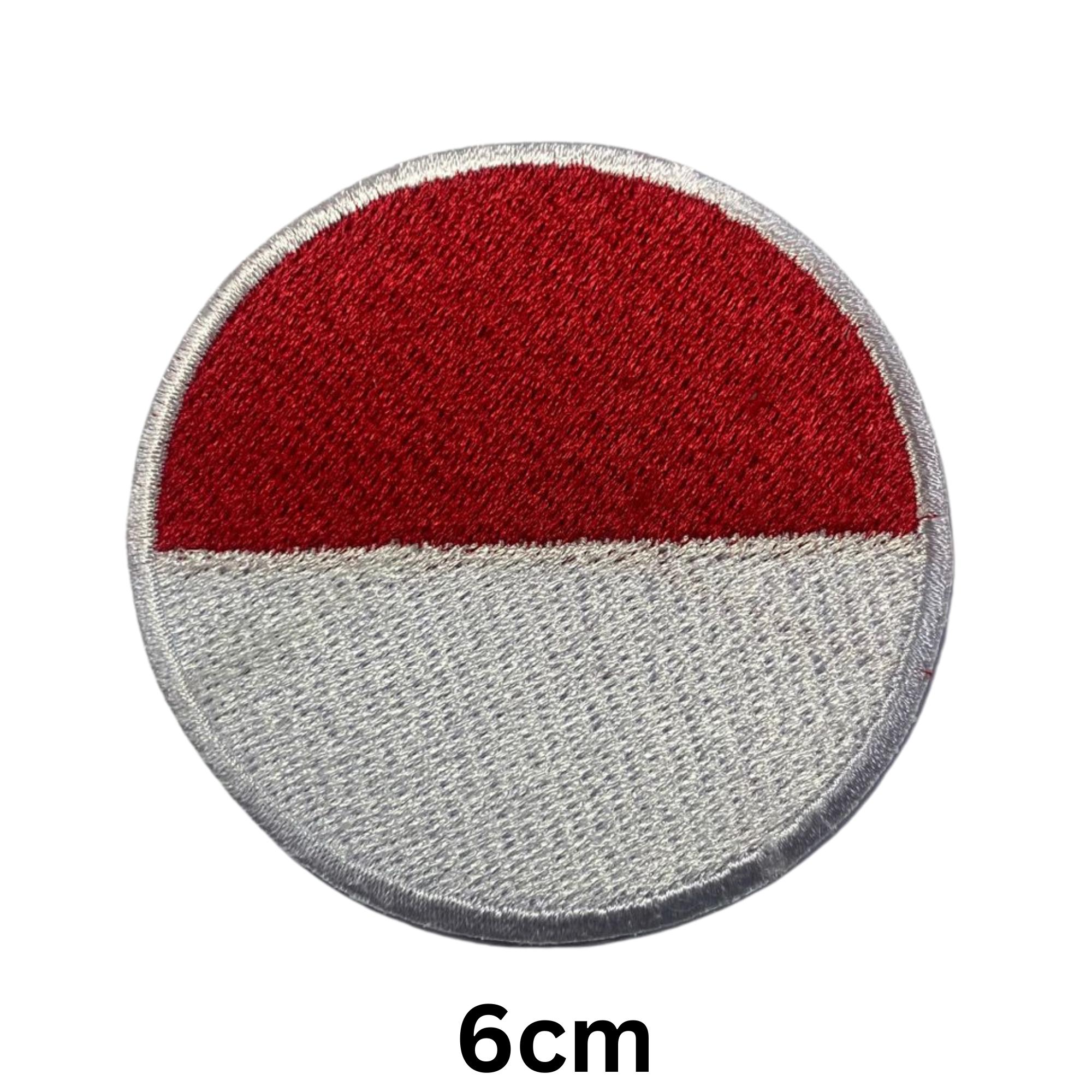 Écusson Brodé Drapeau Indonésie - Patch à Coudre Ou à Repasser - 3,5 X 5,5 Cm, Bord Coupé à Chaud
