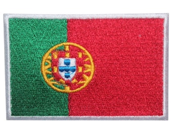 Iron On Flag Patch Portugal Flag Patch 7x4.5cm - Embroidered