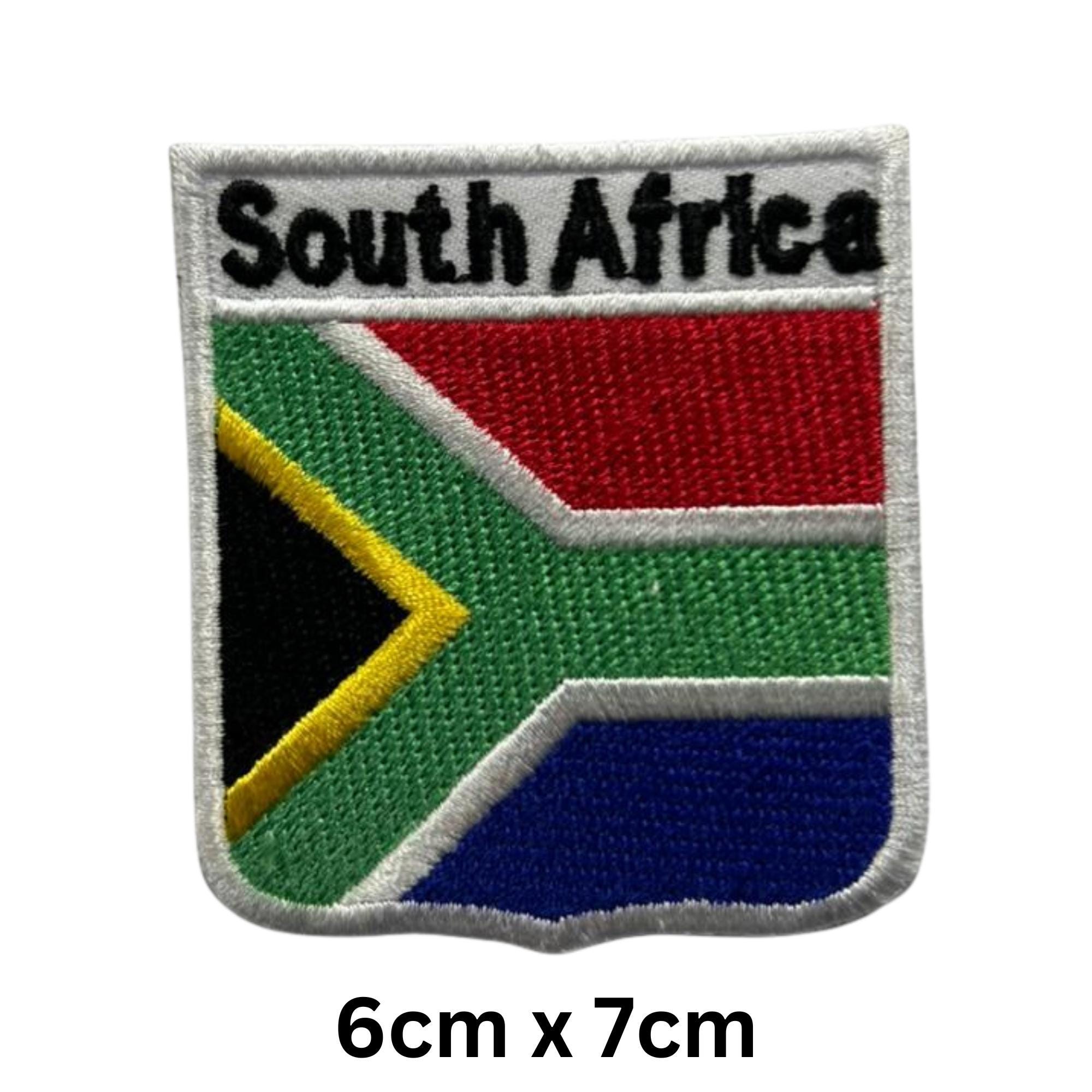 Patch Brodé Imprimé Camouflage – Drapeau Afrique Du Sud, 5x8 Cm, Auto-agrippant Mâle Et Femelle Inclus
