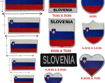 Patch met vlag van Slovenië – Hoge kwaliteit opstrijkbare badge voor leger- of reisuitrusting