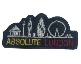 Absolute City London UK Traveling Adventure Fun Aufbügler Gestickter Aufnäher Abzeichen