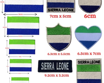 Sierra Leone International Country Different Flags Iron On Patch Embroidered Sew on Badge