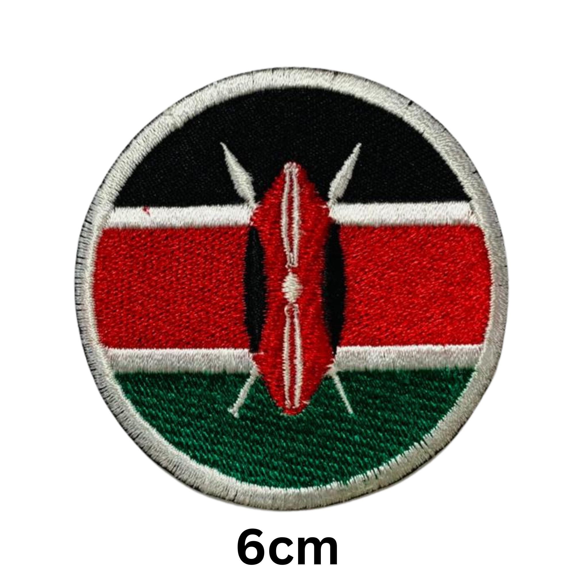 Everflag Patch Kenia Wappen | Ca. 6x7 Cm, Gestickt, Zum Aufbügeln Oder Aufnähen