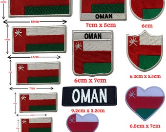 Oman Flagge National Bestickter Aufnäher Zum Aufbügeln/Annähen