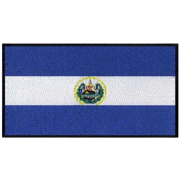 EL SALVADOR  FLAG Patch iron-on embroidered applique Top Quality National flag badge