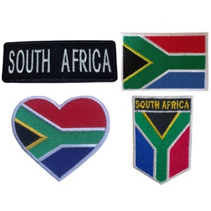 South Africa National Country Flag Iron On Patch Embroidered Sew On Applique Badge