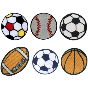 Football Basketball Baseball Soccer Iron On Patch Embroidered Sew on Applique badge