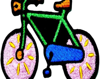 Bicycle Patch Iron / Sew On Clothes Road Racing Bike Cycling Embroidered Badge