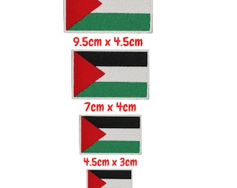 Parche termoadhesivo con la bandera nacional de Palestina, bordado para coser o pegar