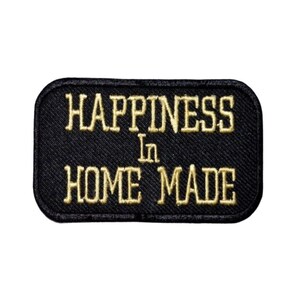 Happiness In Home Made Iron On Patch Embroidered Sew On Applique