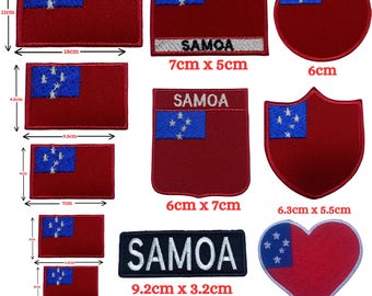 Samoa National Country Flags Iron On Patch Embroidered Sew On Badge