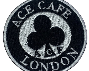 Ace Cafe London Iron On Patch Embroidered Sew On Applique Badge Clothing Bag Jacket Jeans