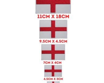 England National Country Different Sizes Flag Iron On Embroidered Patch