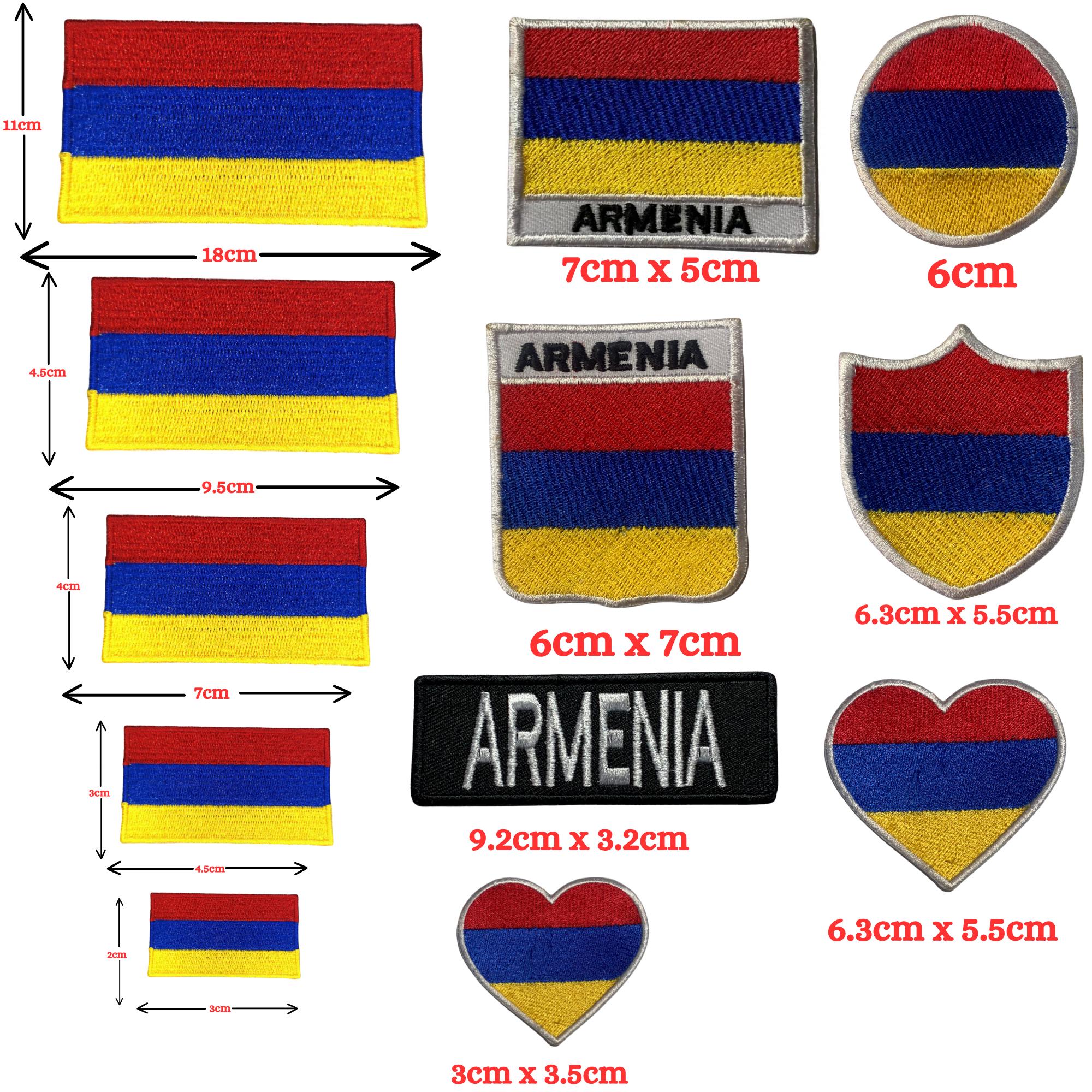 Patch Termoadesiva O Da Cucire Bandiera Armenia 9x6 Cm - U24 - 3