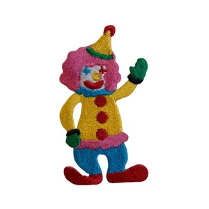 Little Clown Joker Funny Cartoon Kids Art Iron On Sew On Applique Embroidered Patch