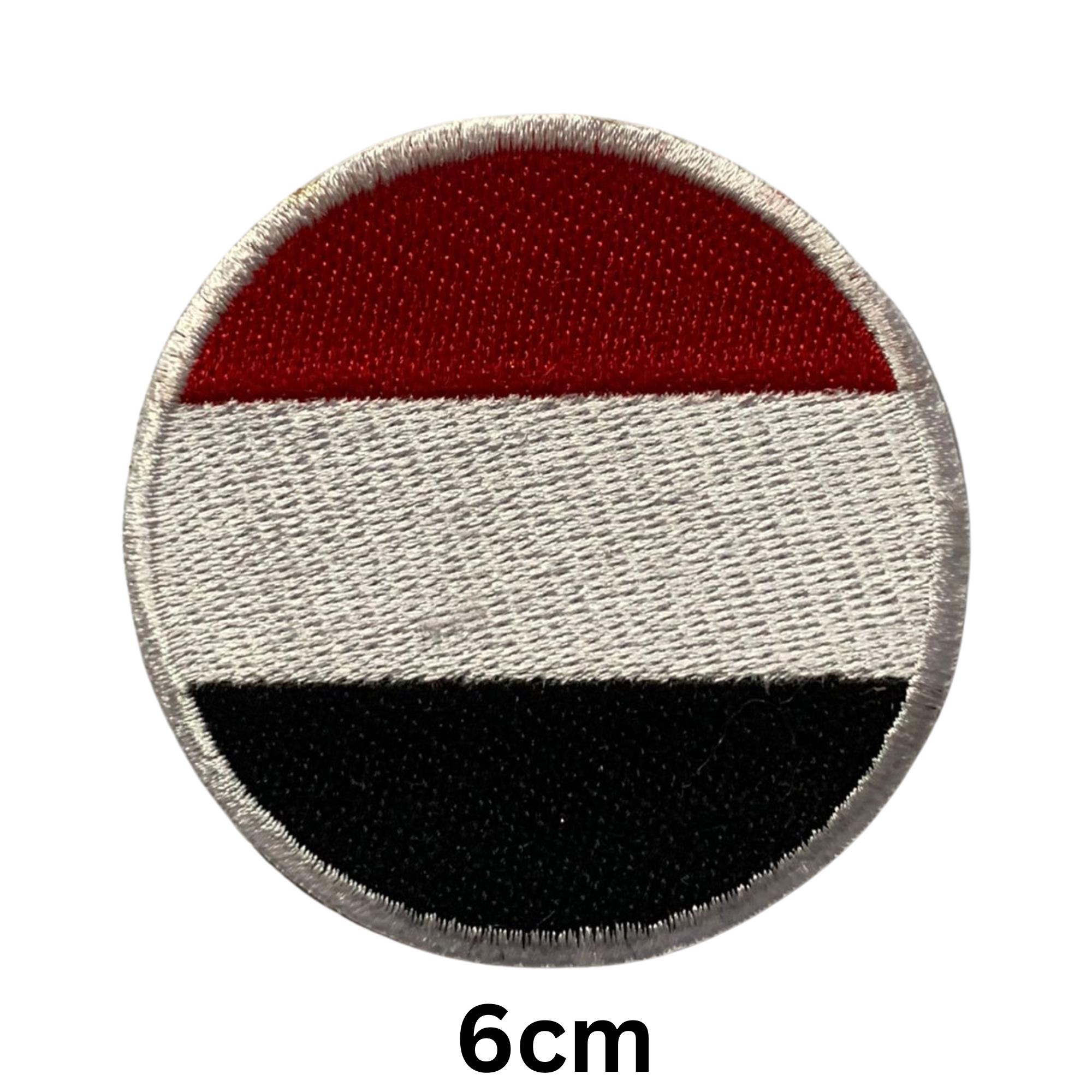 Yemen Flag Patch | Printed Iron-On Badge | Textile Multicolor | Unbranded