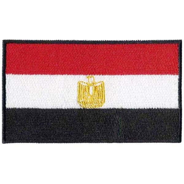 Écusson drapeau égyptien à repasser/coudre sur une applique de broderie insigne brodé égyptien