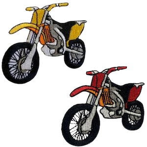 Motocross Bike Patch Iron Sew On Embroidered Badge Off Road Motorbike Motorcycle