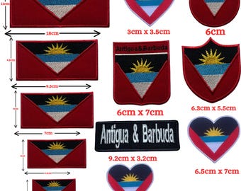 Nationale vlag van Antigua en Barbuda opstrijkbare patch geborduurde badge appliqué
