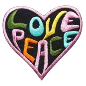 Peace Love Heart Enjoy Easy Embroidered Iron On Patch Applique Flower Jean Jacket