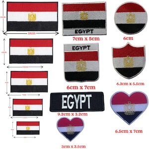 Egypt National Country Different Flags Iron On Patch Embroidered Sew On Applique Badge