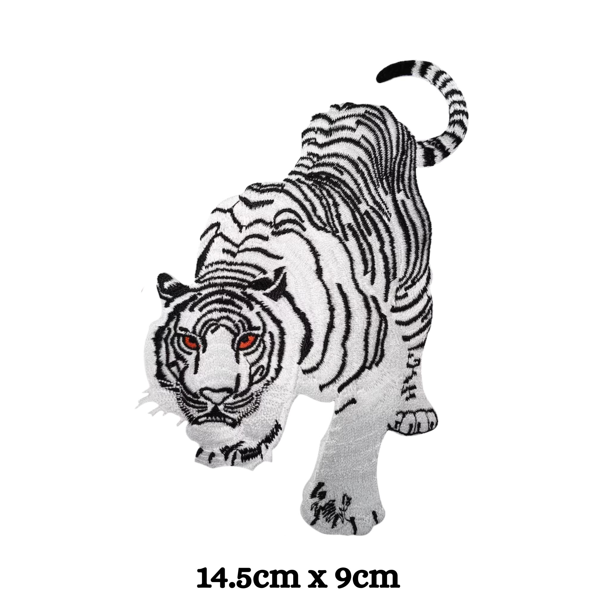 Toppa Termoadesiva Ricamata A Forma Di Gatto Tigrato, 9x8 Cm, Per Jeans, Stoffa E Cucito, DIY
