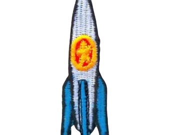 Rocket Embroidery Patch Iron On Sew On Badges Applique Jacket Jeans Bag T Shirt