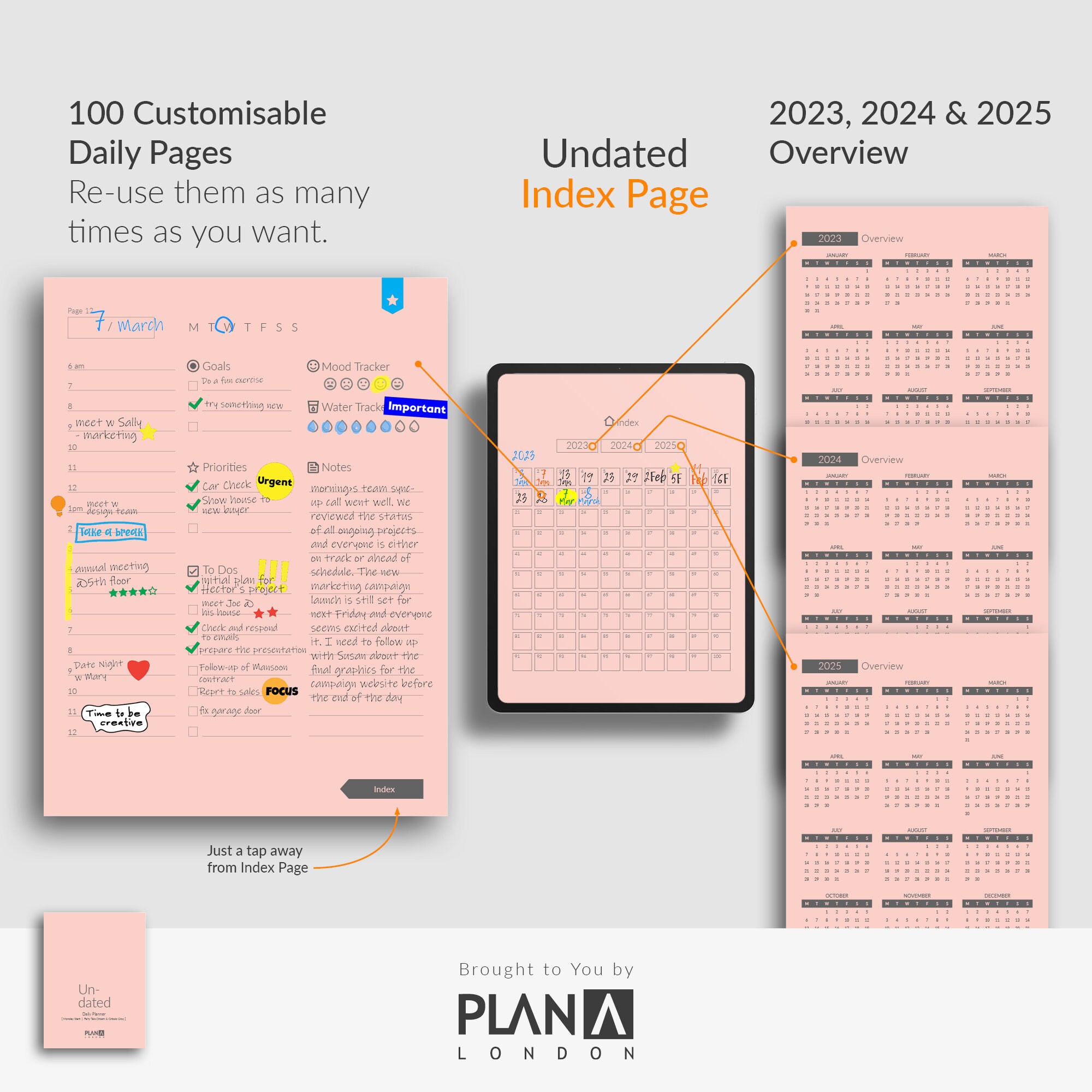 2023 2024 Undated Digital Planner Bundle Goodnotes - Etsy