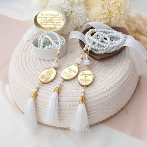 Personalized Baptism Gift, Unique Baptism Favors For Guests, Baptism Rosary, Christening Rosary Favors, First Communion Favors, Mi Bautizo