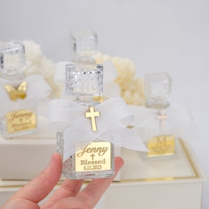 Cadeaux personnalisés pour bouteille d'eau bénite de baptême pour invités, Cadeaux de baptême pour garçon et fille, Cadeaux Bautizo, cadeau de première communion pour invité