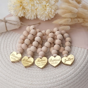 Communion Personalized Rosary Favors for Guests, Christening Favor Rosary Gifts for Girl&Boy, Bautizo Favors with Rosary, Baptism Favours