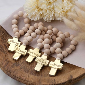 Christening Favors Rosary Personalized, Cross Baptism Favors for Guest, Communion Favors Girl&Boy, Bautizo Gift Favors, Baptism Gift Boy