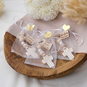 Personalized Rose Gold Foil Baptism Christening Stickers - Party Favor Gift Labels 6 thumbnail image