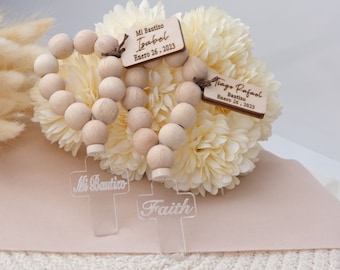 Personalized Baptism Favors, Baptism Gift Girl, Baptism Mini Rosary Favors Guest, Mi Bautizo, Christening Gifts, First Communion Favors Boy