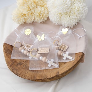 Baptism Cross Favors for Guests, Personalized Mini Keychain Favor Christening Favors, Custom First Communion Keepsake Favor, Mi bautizo